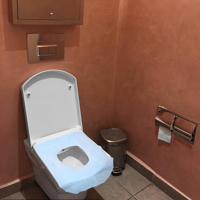 كابيلوك 18 قطعة أغطية مقاعد المرحاض القابلة للتخلص منها، حصائر سفر محمولة واقية للاستخدام المنزلي والهواء الطلق - Image 3